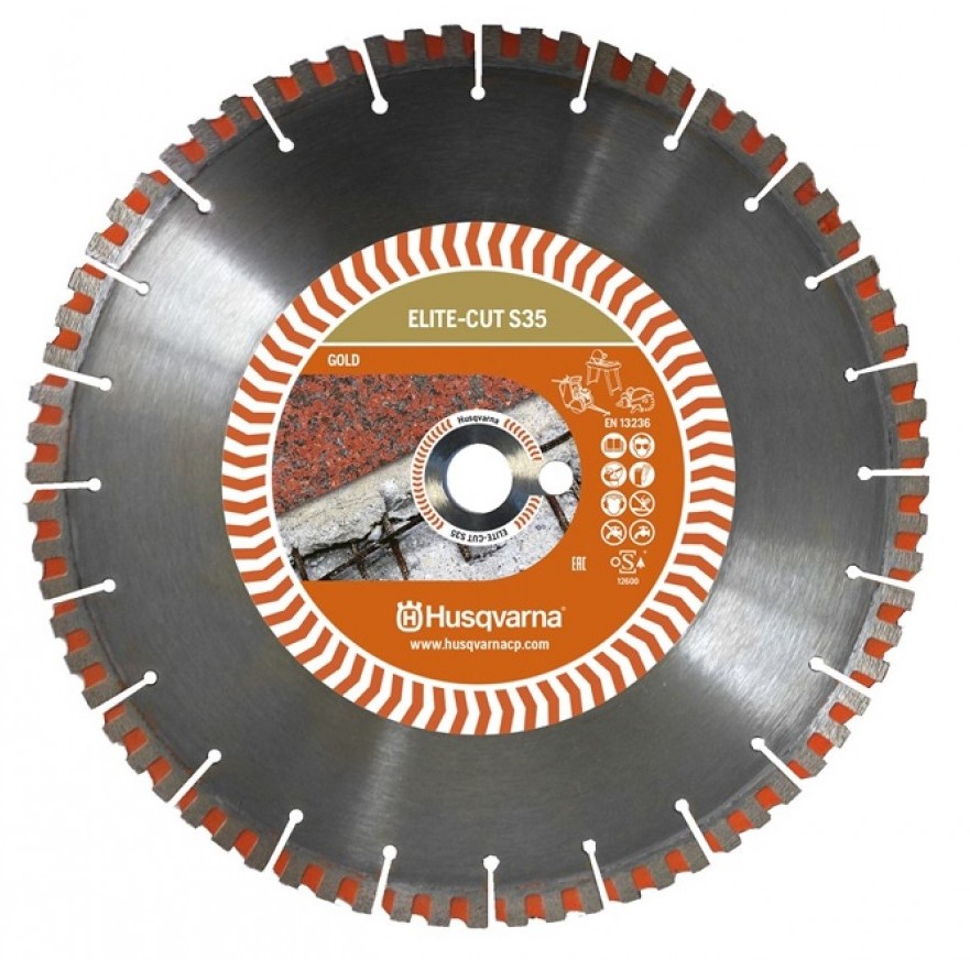 Disco da taglio diamantato Husqvarna Elite-Cut S45 350mm